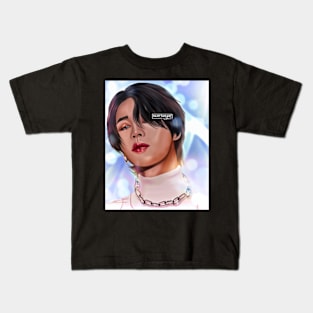 jimin a blue Kids T-Shirt